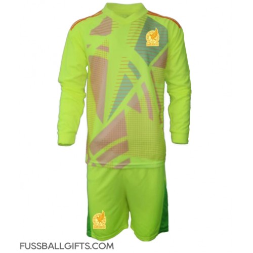 Mexiko Torwart Fußballbekleidung Auswärtstrikot Kinder Copa America 2024 Langarm (+ kurze hosen)